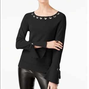 INC Grommet Bell Sleeve Sweater